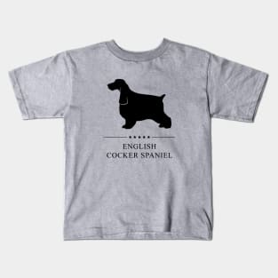 English Cocker Spaniel Black Silhouette Kids T-Shirt